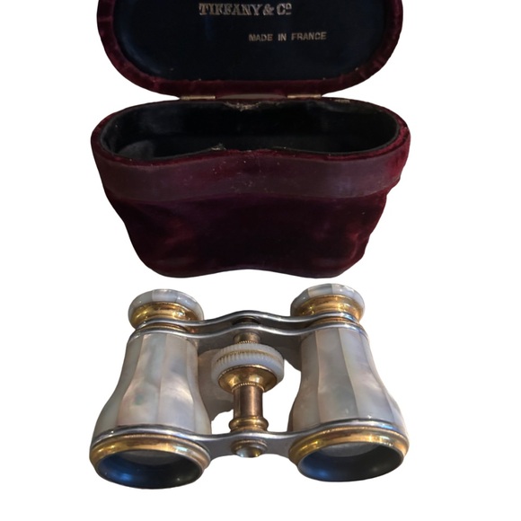 Tiffany & Co Antique Rare And Exquisite Opera Binoculars and Case MOP - Picture 4 of 8